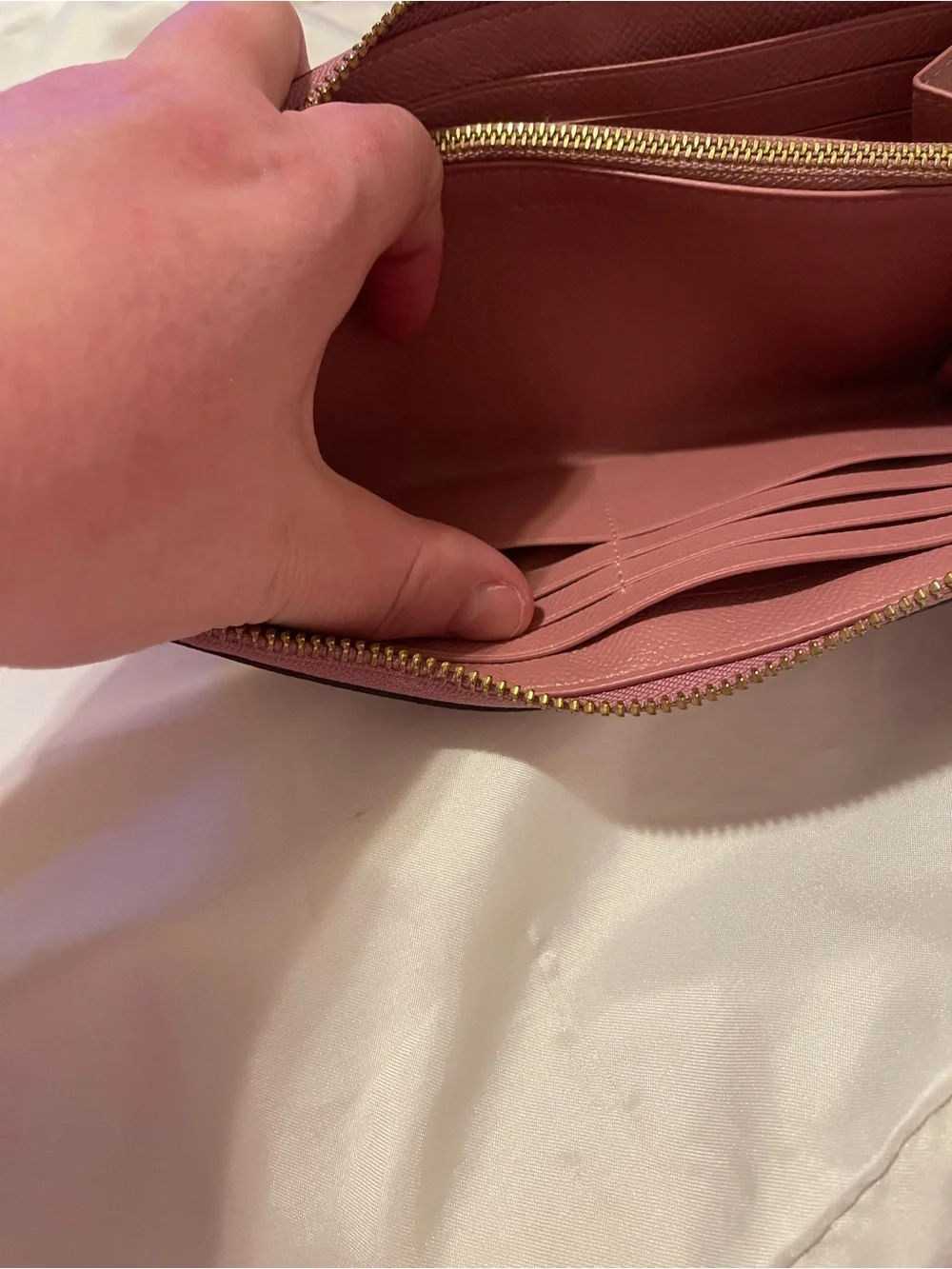 Coach Metallic Tulip Pink Long Zip Around Wallet 👛🌷💞👛🌷💞